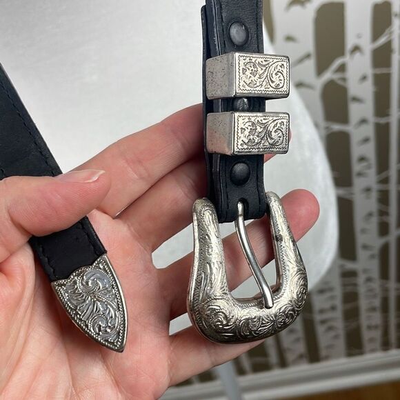 RARE Genuine Vintage Nickles Leather Belt Buffalo Indian Head 40 - Picture 12 of 13